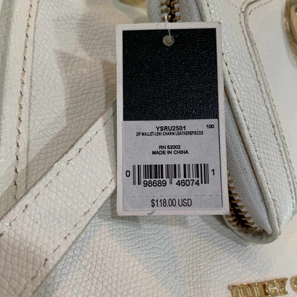 Juicy Couture White Leather Handbag and Matching Wallet Vintage💕 - Picture 5 of 7